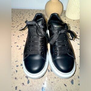 Women’s Black and White Alexander McQueen Platform Sneakers